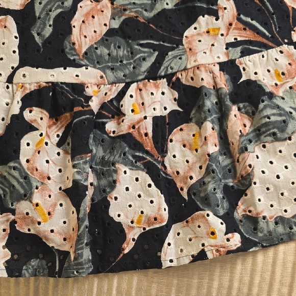 Express Black and Pink Cotton Floral Mini Dress - Picture 9 of 16